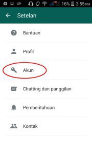 setting akun whatsapp